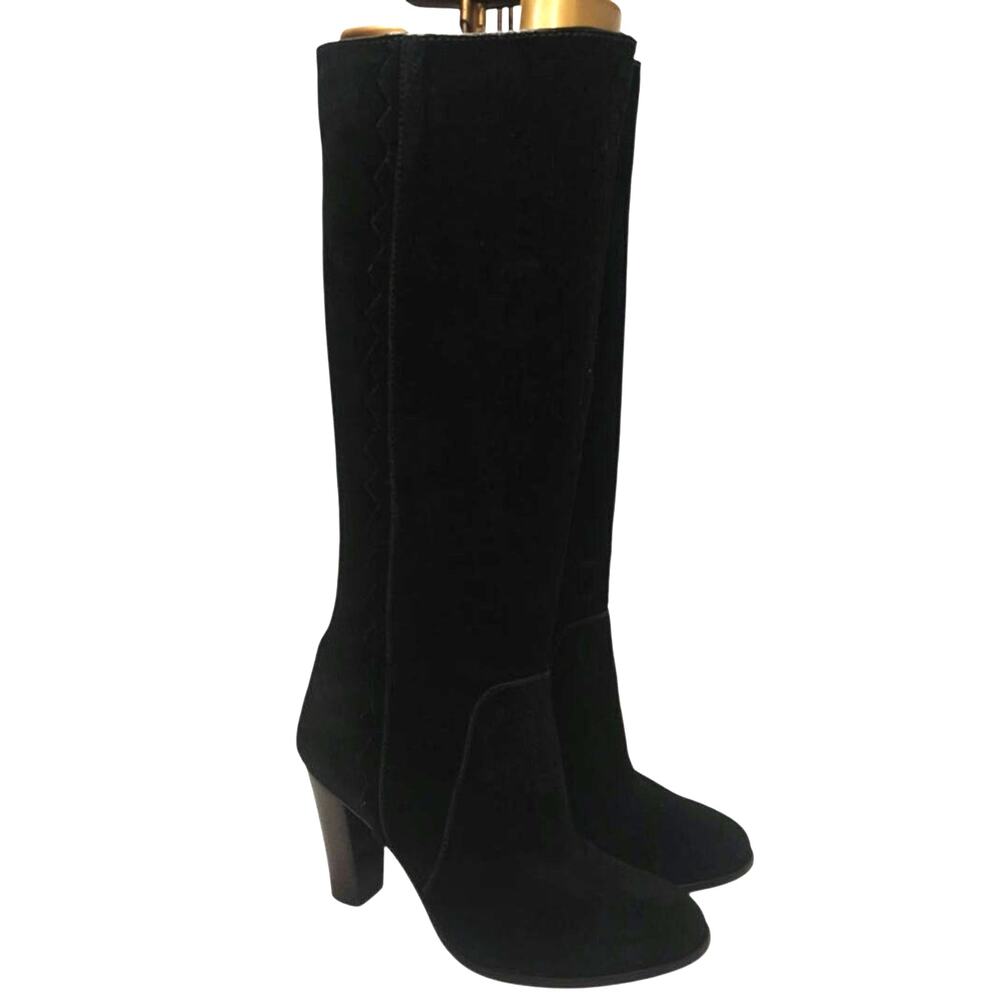 Black knee high boots by tila march paris sz 38/7.5
